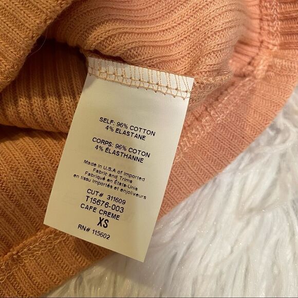 Lush Cropped Ribbed Sweater in Cafe Crème XS - Picture 3 of 6